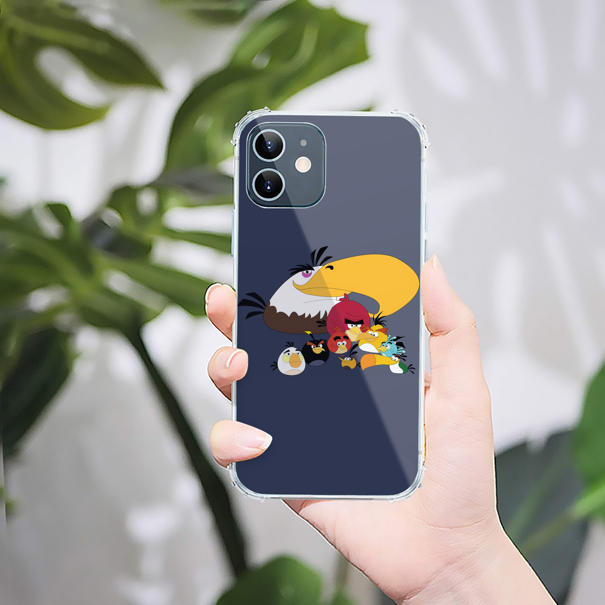 （画像用） Angry Birds アングリーバード 【iPhone 12シリーズ対応】透明スマホケース（クリアソフトケース）